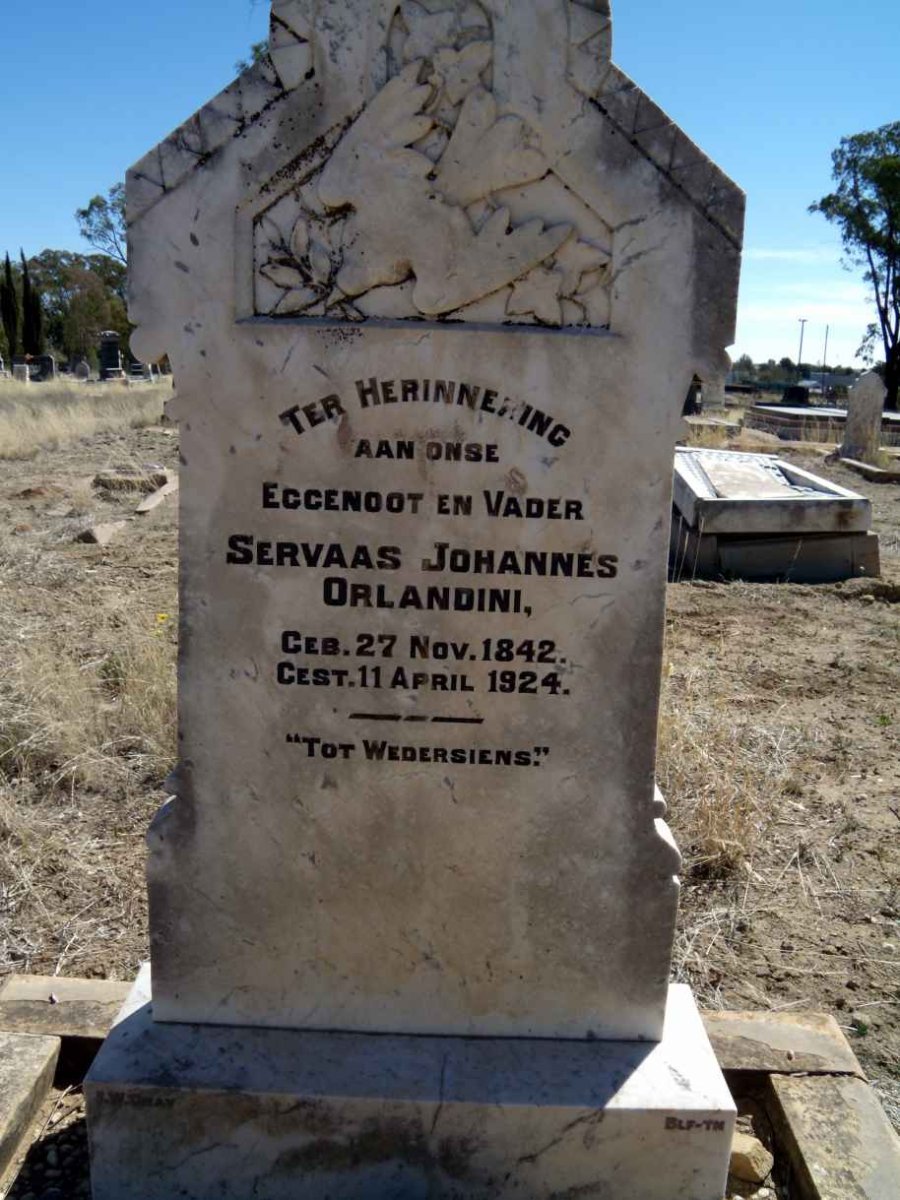 ORLANDINI Servaas Johannes 1842-1924