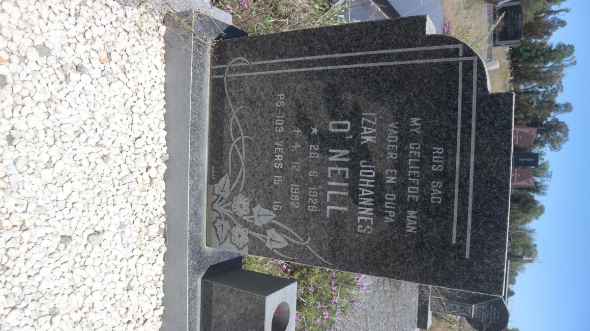 O'NEILL Izak Johannes 1928-1982