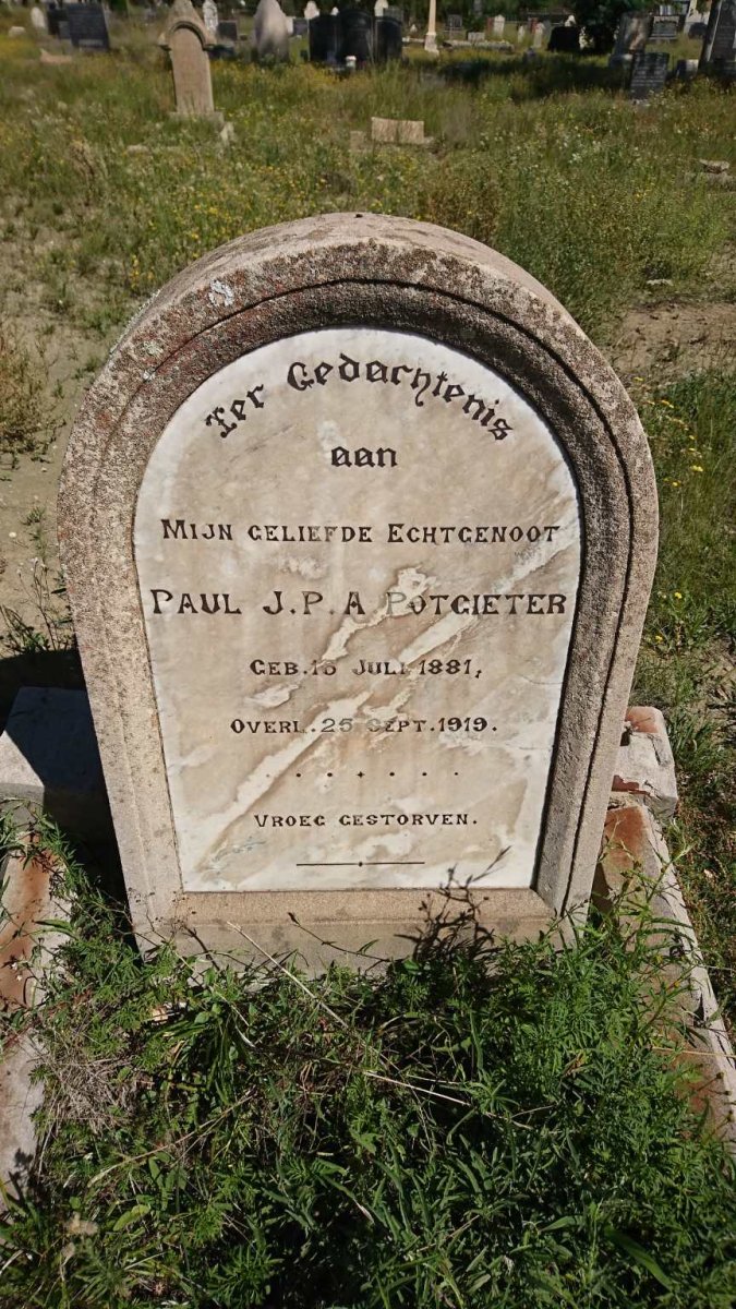 POTGIETER Paul J.P.A. 1881-1919