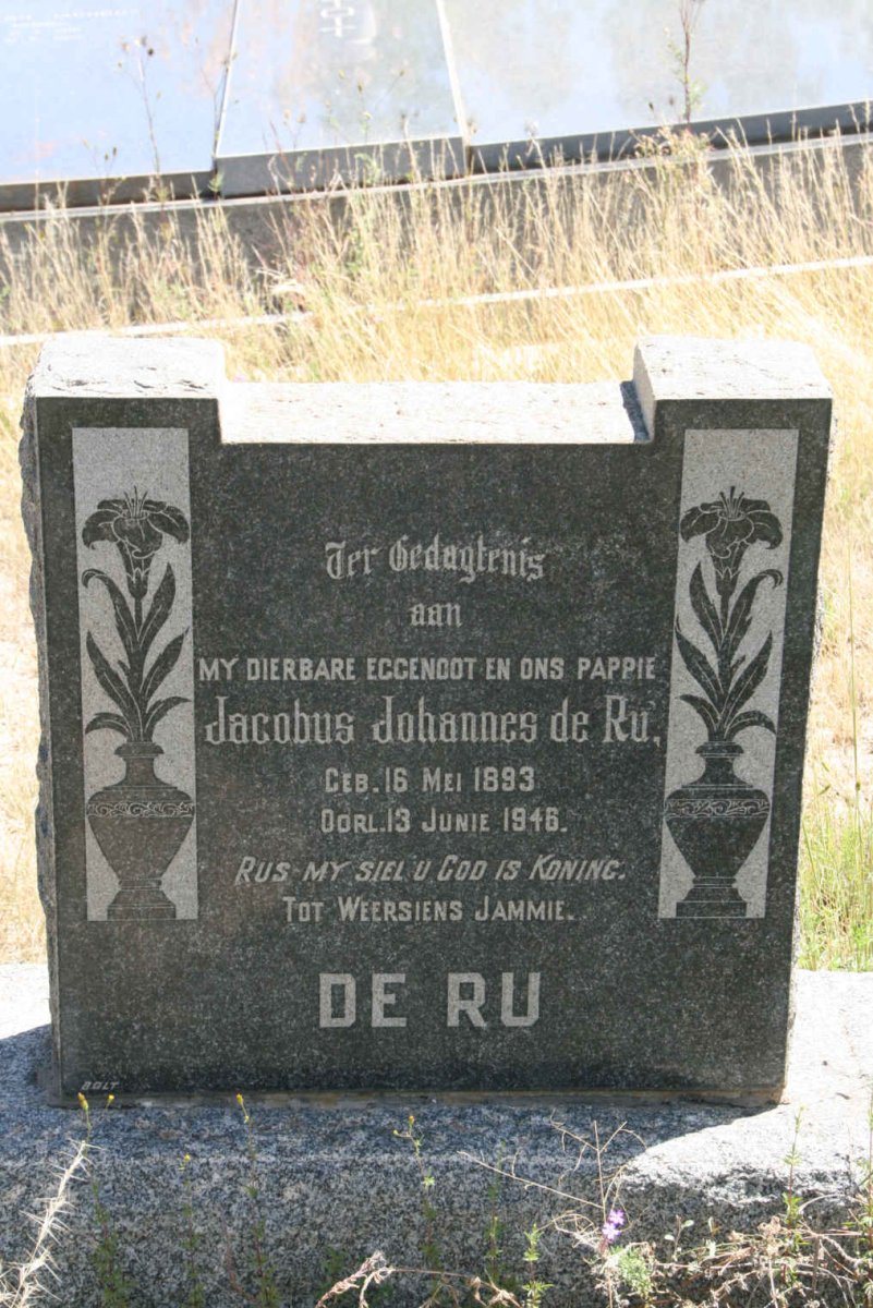 RU Jacobus Johannes, de 1893-1946