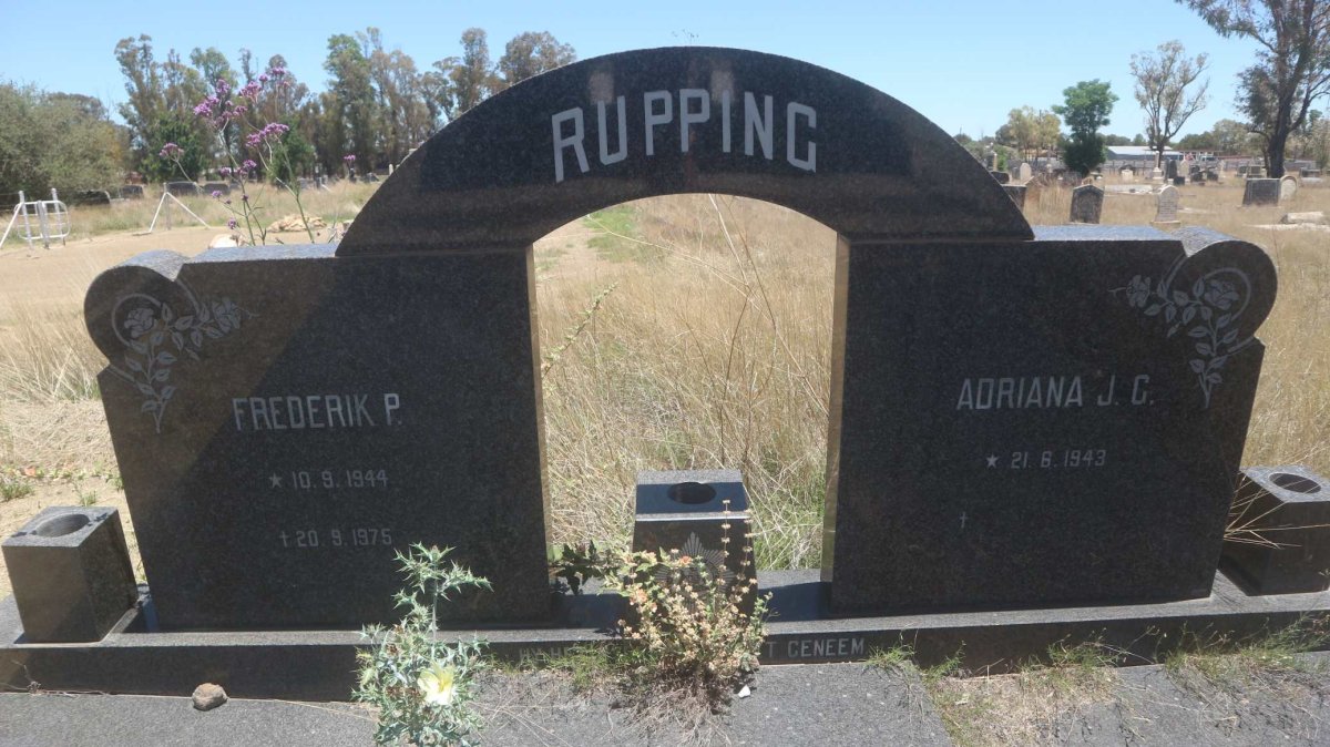 RUPPING Frederik P. 1944-1975 &amp; Adriana J.G. 1943-