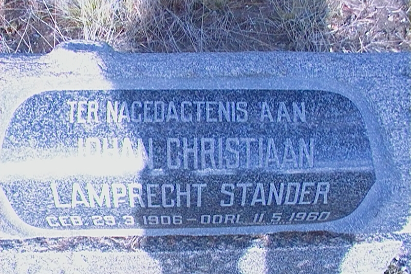 STANDER Johan Christiaan Lamprecht 1906-1960
