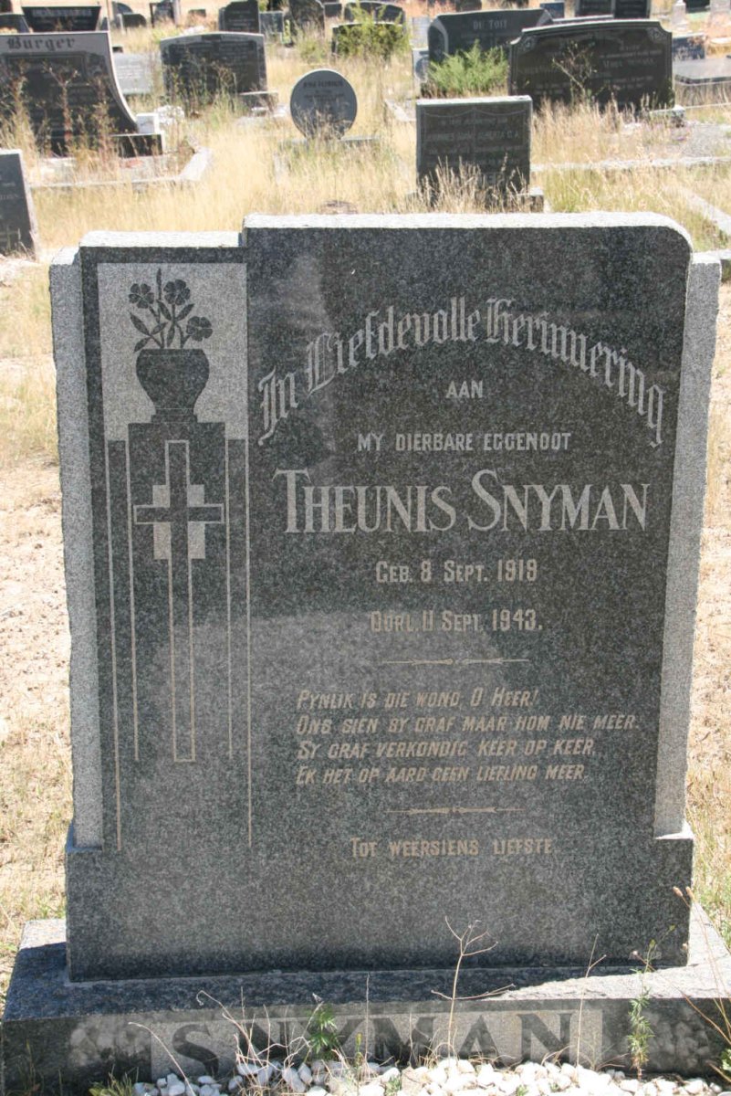 SNYMAN Theunis 1919-1943