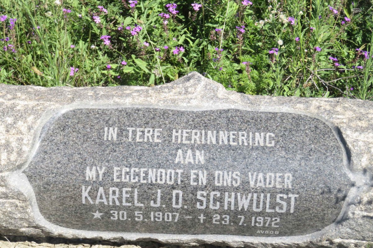 SCHWULST Karel J.O. 1907-1972 &amp; Anna A.J. 1920-1989