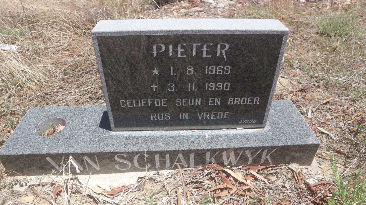 SCHALKWYK Pieter, van 1969-1990