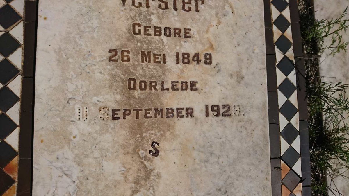 VERSTER Gerrit Pieter 1849-1929 &amp; Louisa Helena OLIVIER 1853-1922