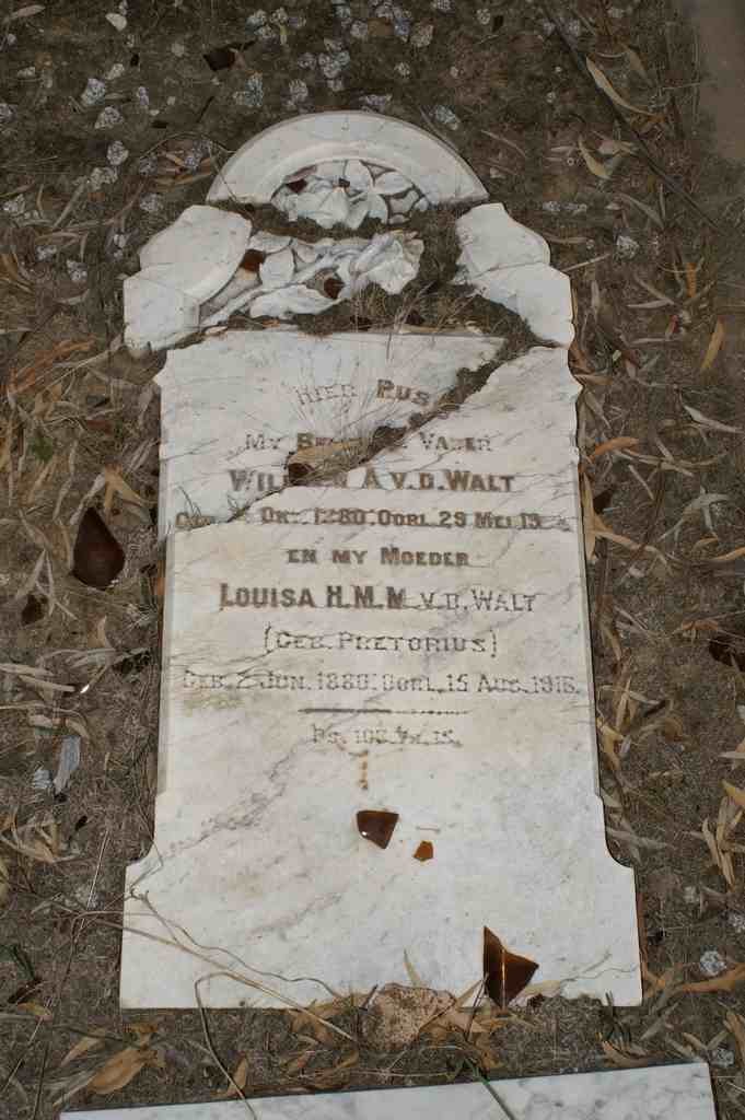 WALT Willem A, v.d. 1880-19?? &amp; Louisa H.M.M. PRETORIUS 1880-1915