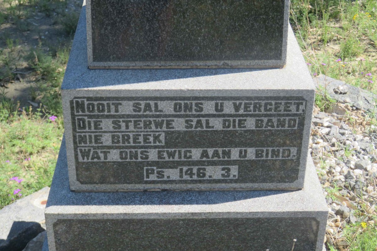 ZYL Jacobus Albertus, van 1863-1932 &amp; Elsie GREYLING 1863-1943 :: VAN ZYL Johan Victor 1904-1911