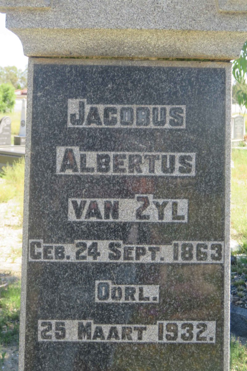 ZYL Jacobus Albertus, van 1863-1932 &amp; Elsie GREYLING 1863-1943 :: VAN ZYL Johan Victor 1904-1911