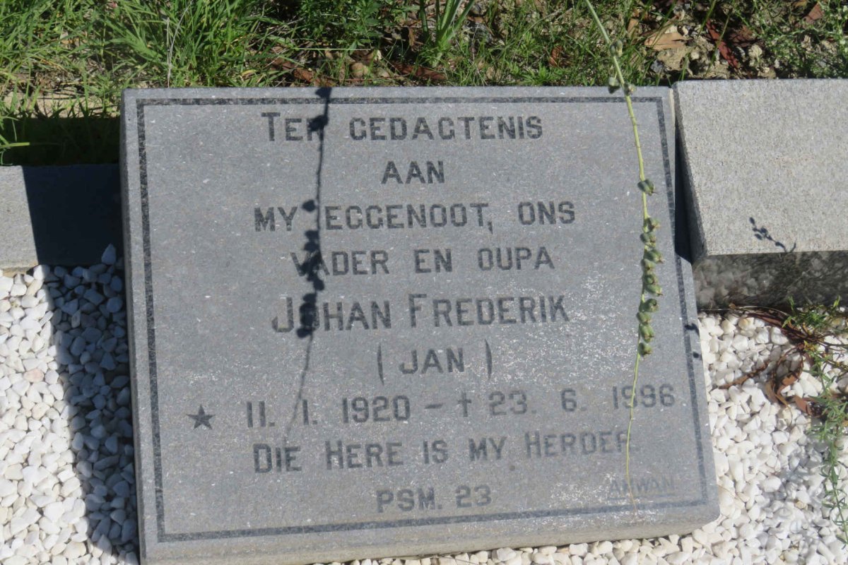 ? Johan Frederik 1920-1996 &amp; Margaretha Aletha 1924-2010