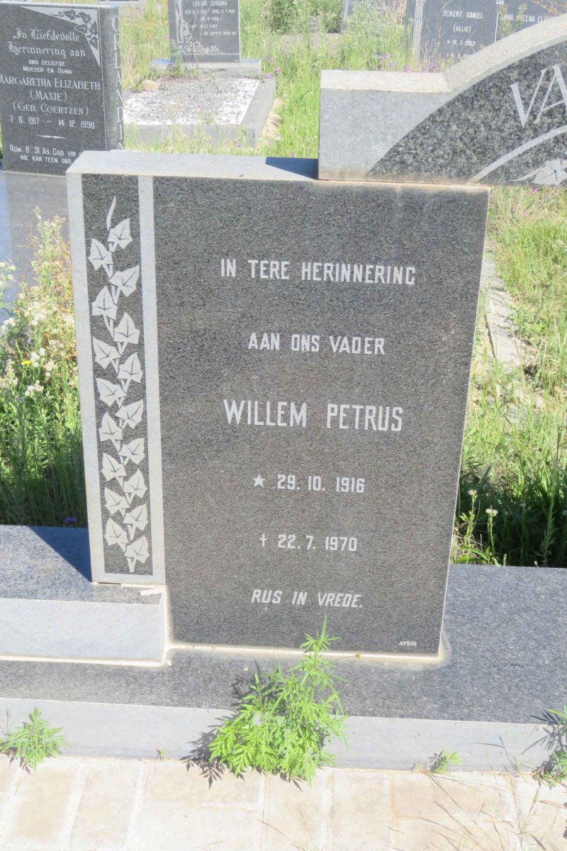 ?VA? Willem Petrus 1916-1970