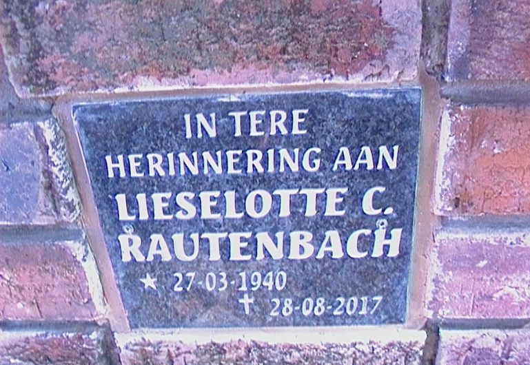 RAUTENBACH Lieselotte C. 1940-2017