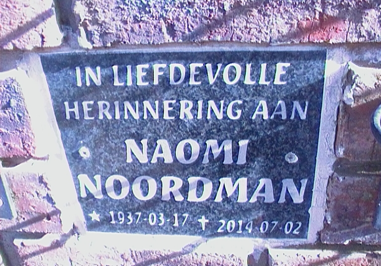 NOORDMAN Naomi 1937-2014