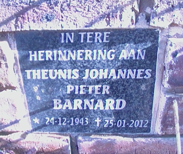 BARNARD Theunis Johannes Pieter 1943-2012