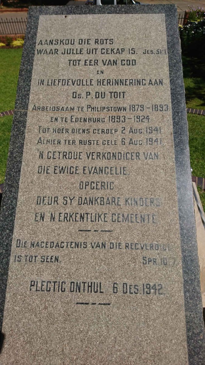 TOIT P., du -1941