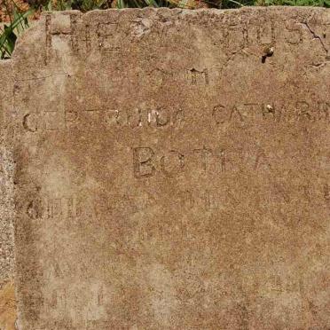 BOTHA Gertruida Catharina nee ?VAN DER MERWE