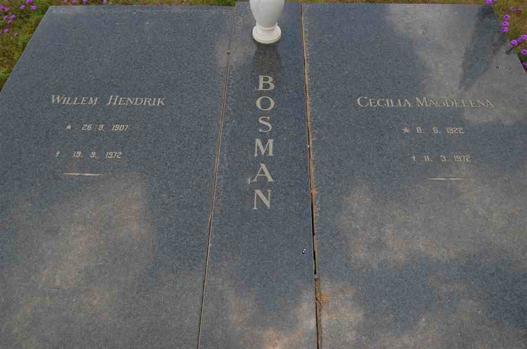 BOSMAN Willem Hendrik 1907-1972 &amp; Cecilia Magdelena 1922-1972
