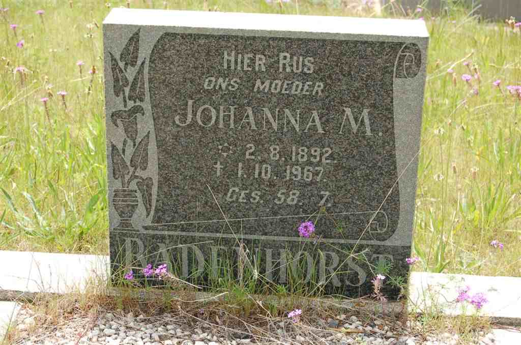 BADENHORST Johanna M. 1892-1967