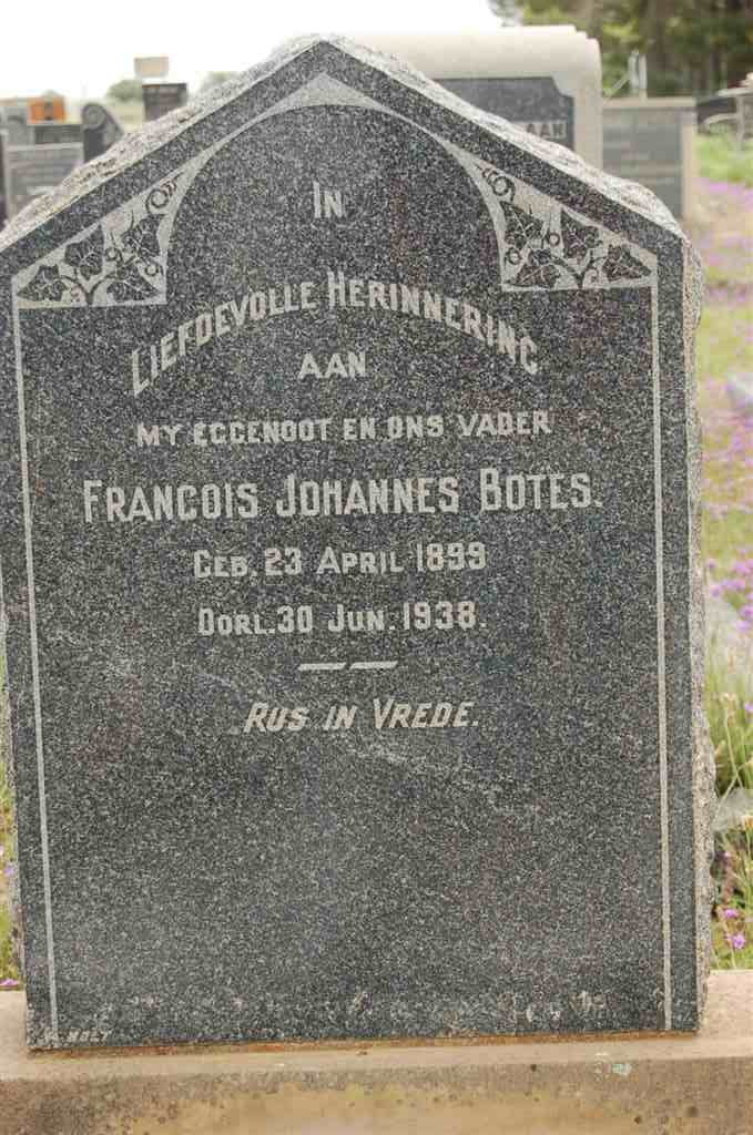BOTES Francois Johannes 1899-1938