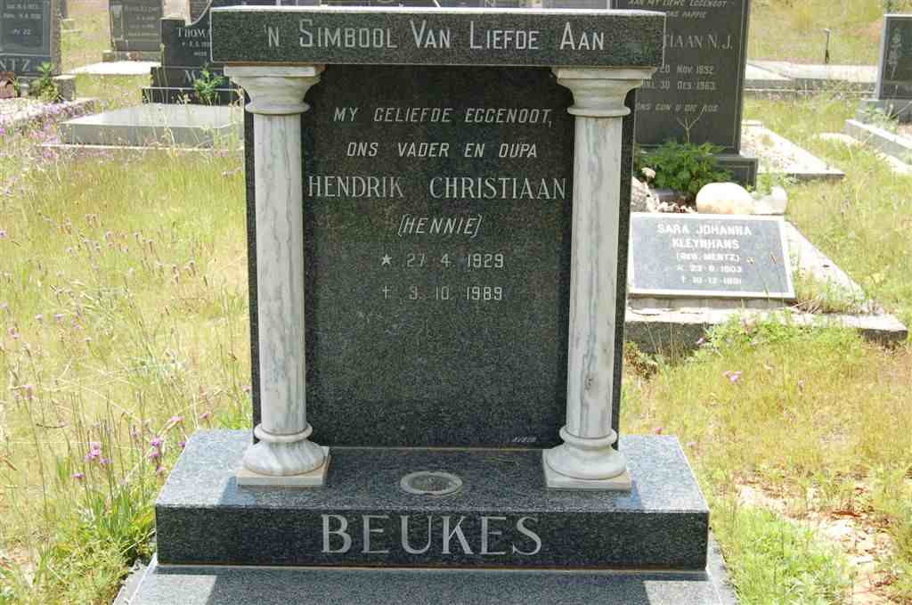 BEUKES Hendrik Christiaan 1929-1989