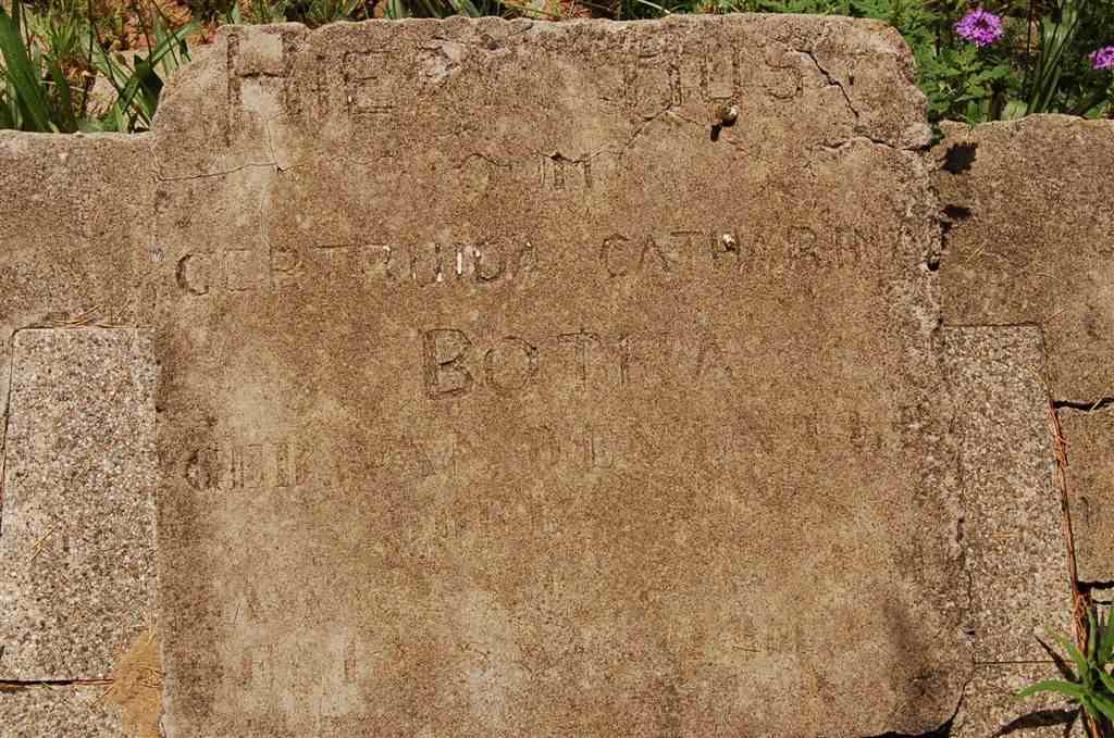 BOTHA Gertruida Catharina nee ?VAN DER MERWE