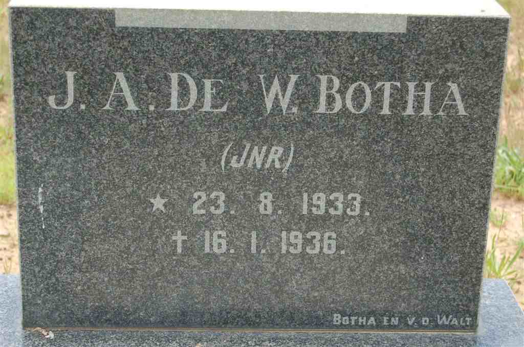 BOTHA J.A., de W   1933-1936