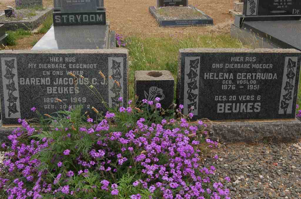 BEUKES Barend Jacobus C.J. 1863-1949 &amp; Helena Gertruida VOSLOO 1876-1951