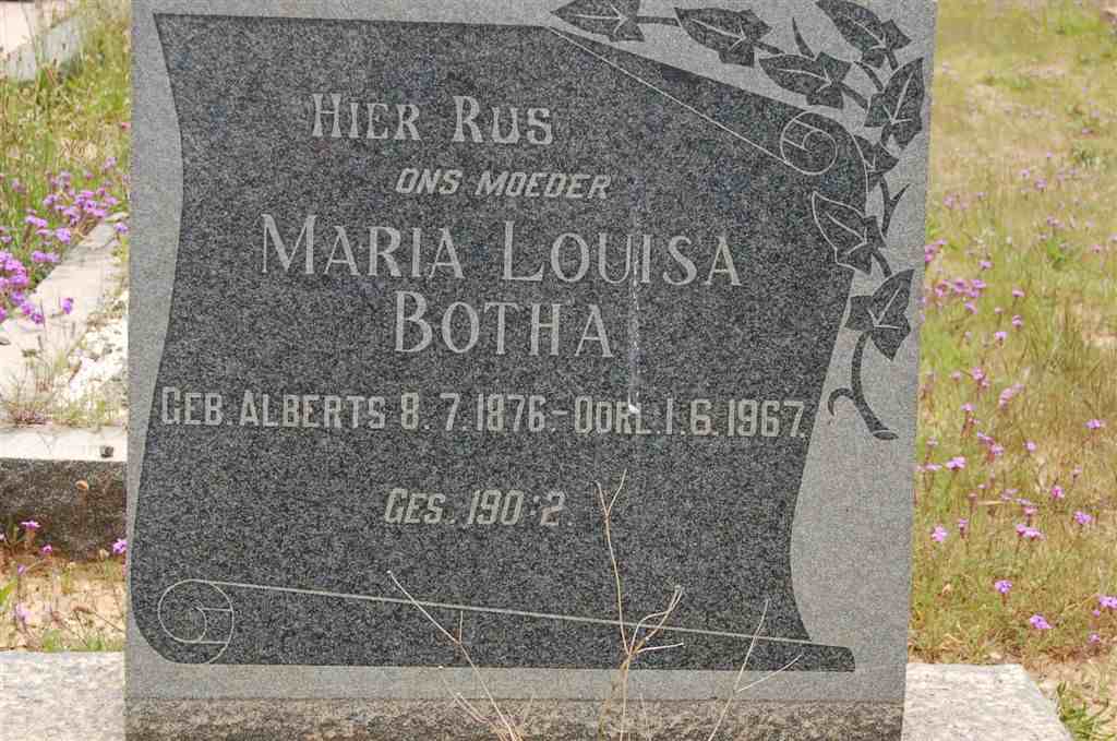 BOTHA Maria Louisa nee ALBERTS 1876-1967