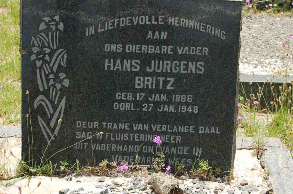 BRITZ Hans Jurgens 1886-1948