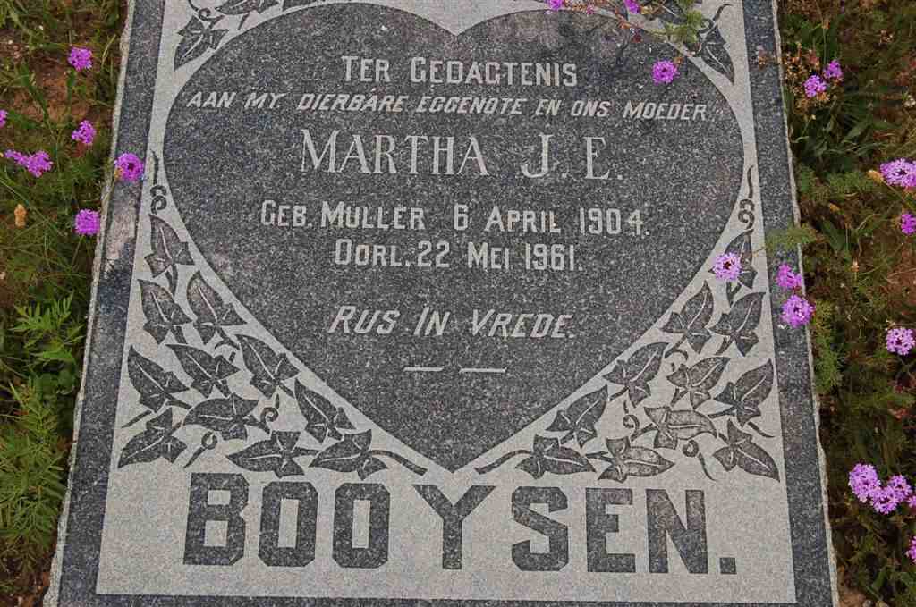 BOOYSEN Martha J.E. nee MULLER 1904-1961