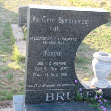 BRUWER Charle nee V.D. MERWE 1887-1961