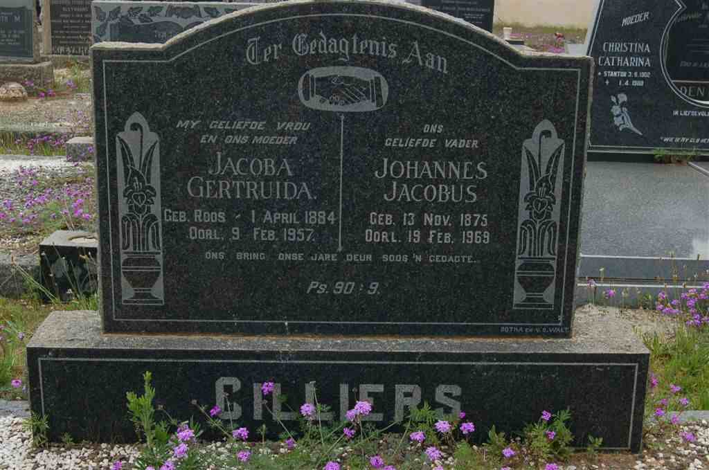 CILLIERS Johannes Jacobus 1875-1969 &amp; Jacoba Gertruida ROOS 1884-1957