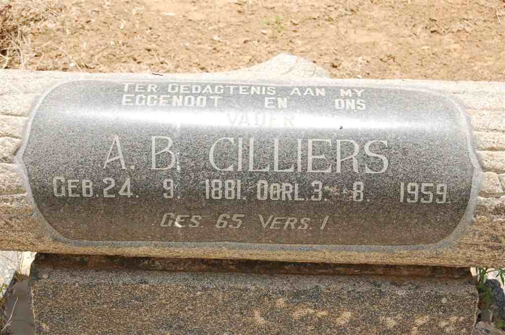 CILLIERS A.B. 1881-1959