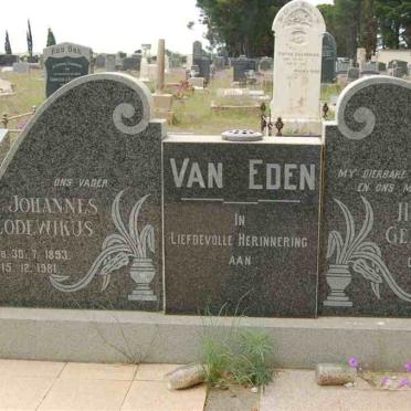 EDEN Johannes Lodewikus, van 1893-1981 &amp; Helena Gertruida 1897-1971