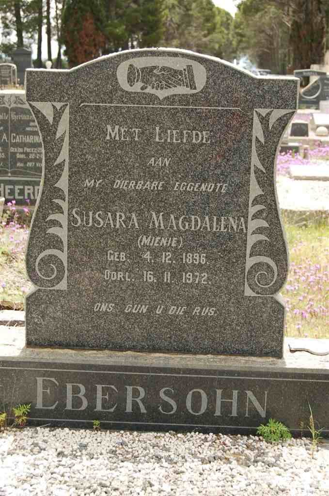 EBERSOHN Susara Magdalena nee MIENIE 1896-1972