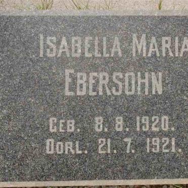 EBERSOHN Isabella Maria 1920-1921