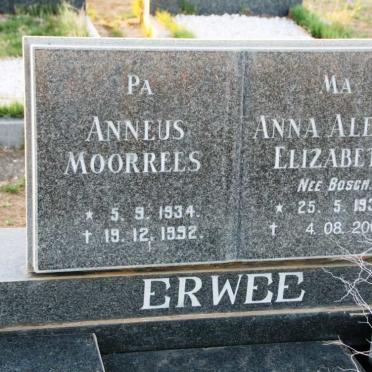 ERWEE Anneus Moorrees 1934-1992 & Anna Aletta Elizabeth BOSCH 1934-2002