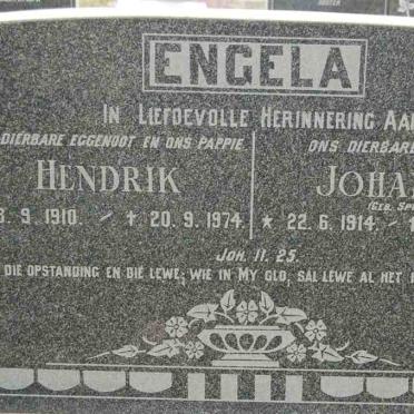 ENGELA Hendrik 1910-1974 &amp; Johanna SPIES 1914-1998