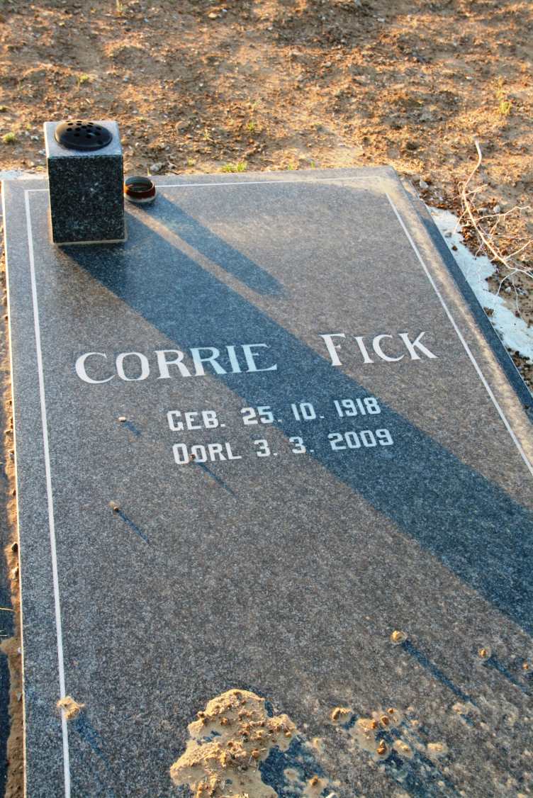 FICK Corrie 1918-2009