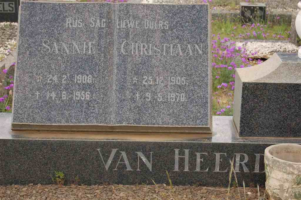 HEERDEN Christiaan, van 1905-1970 &amp; Sannie 1908-1956