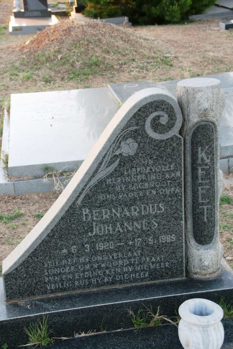 KEET Bernardus Johannes 1920-1985