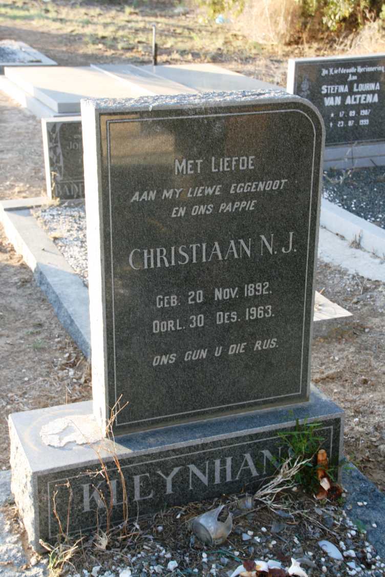KLEYNHANS Christiaan N.J. 1892-1963