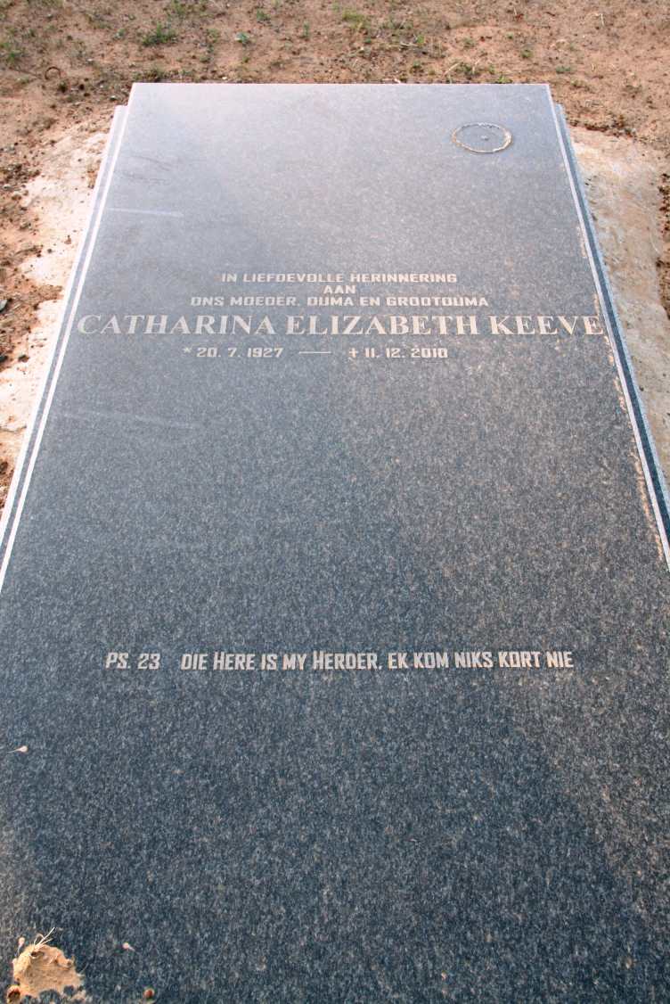 KEEVE Catharina Elizabeth 1927-2010