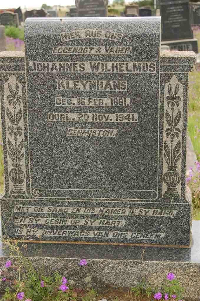 KLEYNHANS Johannes Wilhelmus 1891-1941