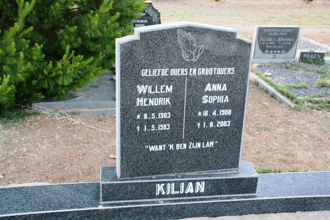 KILIAN Willem Hendrik 1903-1983 & Anna Sophia 1908-2003