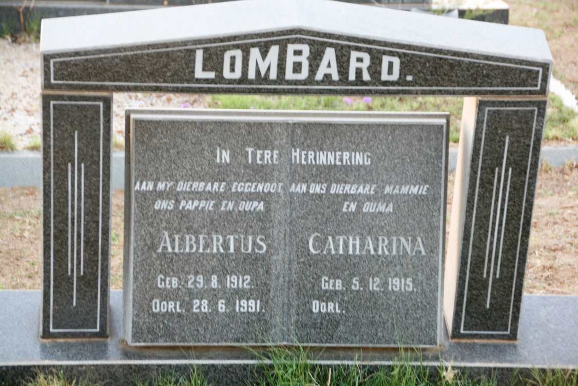 LOMBARD Albertus 1912-1991 & Catharina 1915-