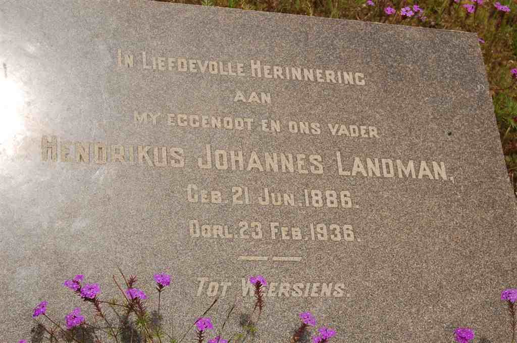 LANDMAN Hendrikus Johannes 1886-1936
