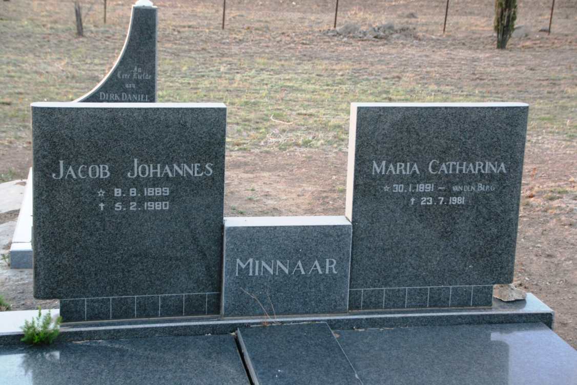 MINNAAR Jacob Johannes 1889-1980 & Maria Catharina VAN DEN BERG 1891-1981