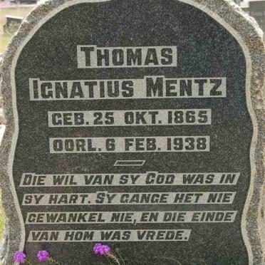 MENTZ Thomas Ignatius 1865-1938