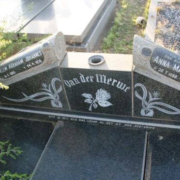 MERWE Willem Abraham Johannes, van der 1889-1970 & Anna Maria VOSLOO 1888-1982